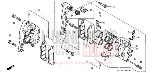 FRONT BRAKE CALIPER XRV750R de 1994